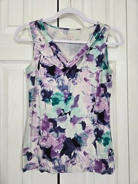 212 collection xs women's floral tank top